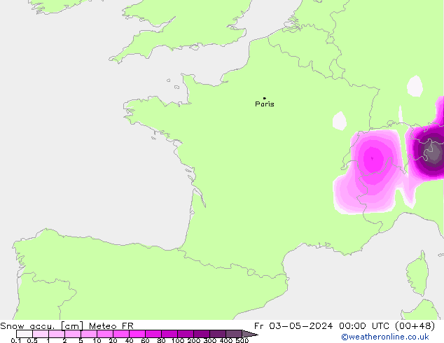 Schneemenge Meteo FR Fr 03.05.2024 00 UTC