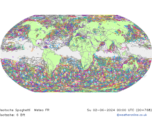 Isotachs Spaghetti Meteo FR Su 02.06.2024 00 UTC