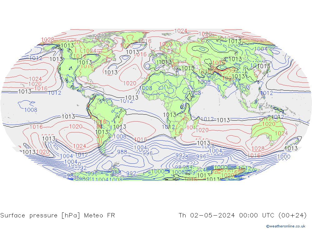 pression de l'air Meteo FR jeu 02.05.2024 00 UTC