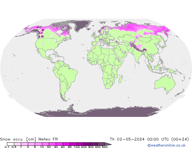 Toplam Kar Meteo FR Per 02.05.2024 00 UTC