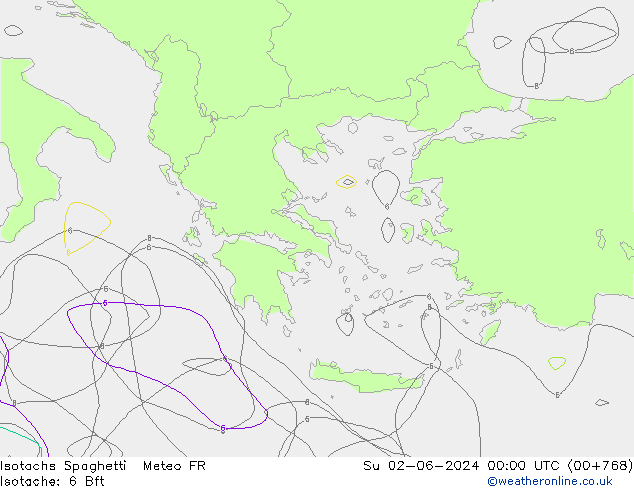 Isotachen Spaghetti Meteo FR zo 02.06.2024 00 UTC