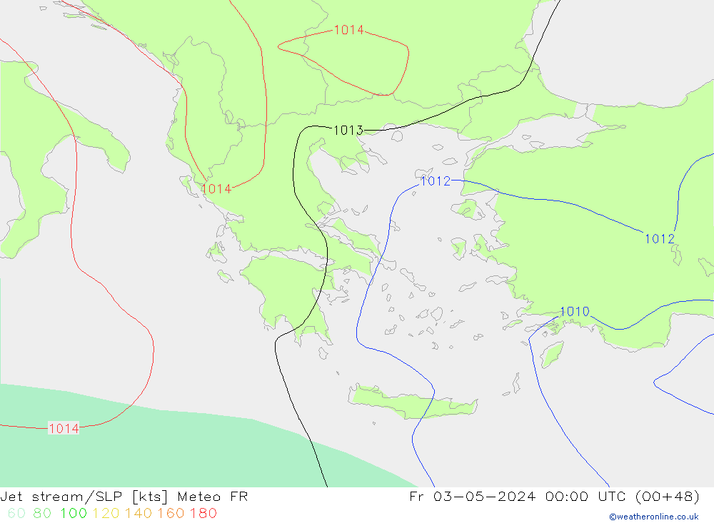 Jet Akımları/SLP Meteo FR Cu 03.05.2024 00 UTC