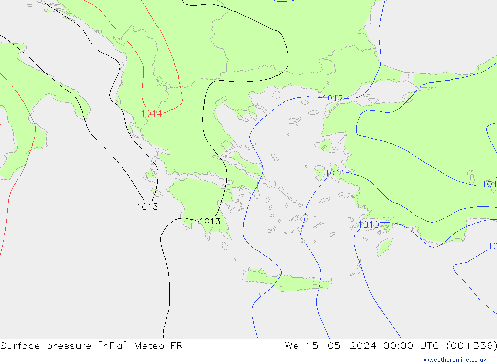 Yer basıncı Meteo FR Çar 15.05.2024 00 UTC