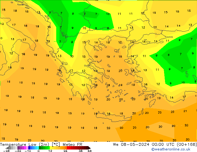 Min.  (2m) Meteo FR  08.05.2024 00 UTC