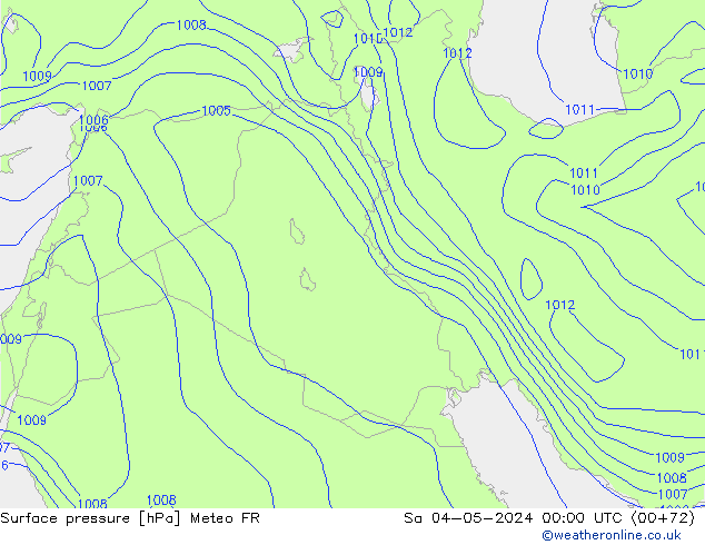 ciśnienie Meteo FR so. 04.05.2024 00 UTC