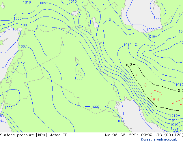 Pressione al suolo Meteo FR lun 06.05.2024 00 UTC