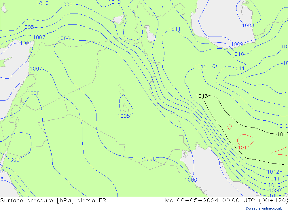 Luchtdruk (Grond) Meteo FR ma 06.05.2024 00 UTC