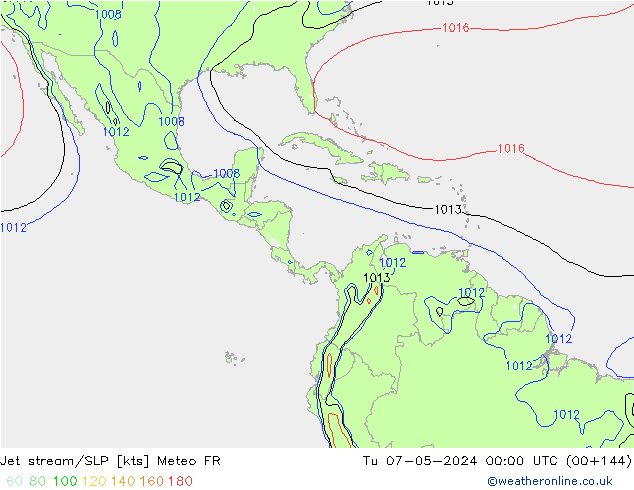 Jet Akımları/SLP Meteo FR Sa 07.05.2024 00 UTC