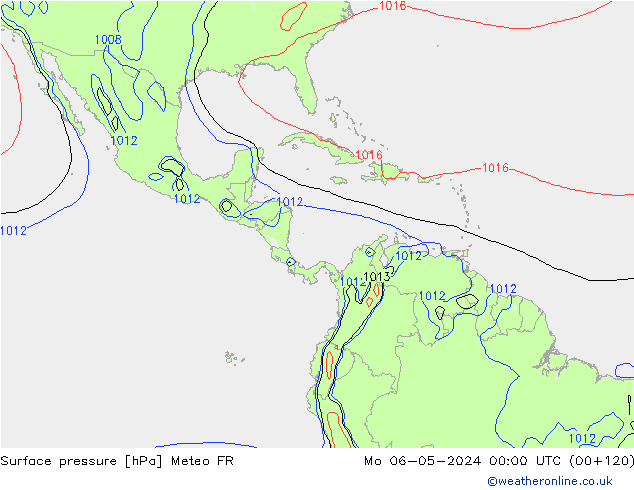 Pressione al suolo Meteo FR lun 06.05.2024 00 UTC
