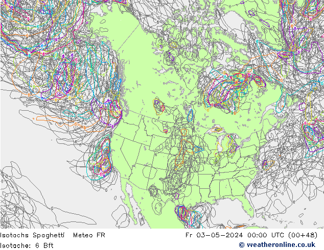 Isotachen Spaghetti Meteo FR Fr 03.05.2024 00 UTC