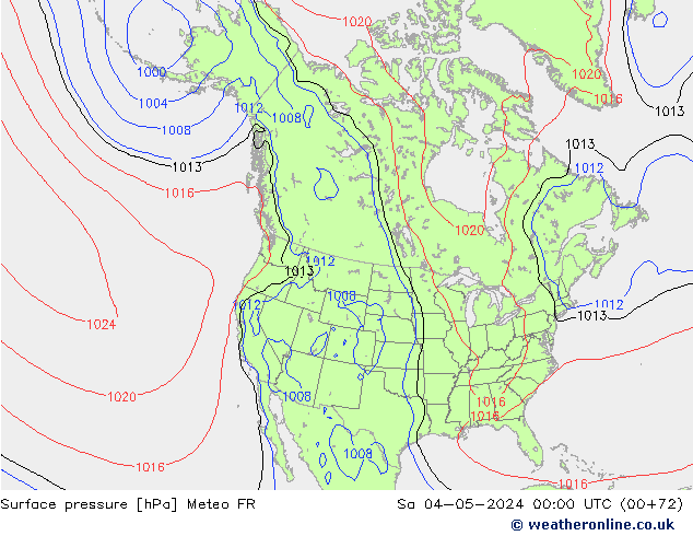 pressão do solo Meteo FR Sáb 04.05.2024 00 UTC