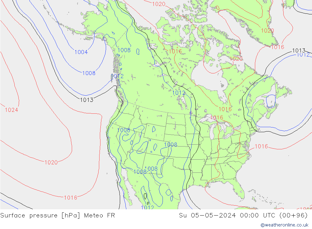 Bodendruck Meteo FR So 05.05.2024 00 UTC