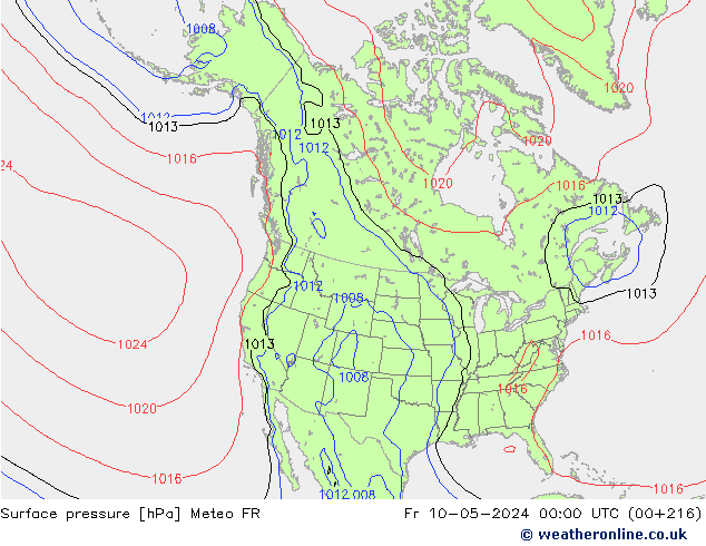 Bodendruck Meteo FR Fr 10.05.2024 00 UTC