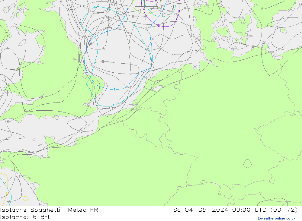 Isotachen Spaghetti Meteo FR za 04.05.2024 00 UTC