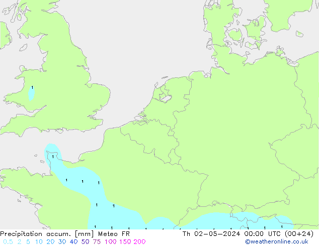 Nied. akkumuliert Meteo FR Do 02.05.2024 00 UTC