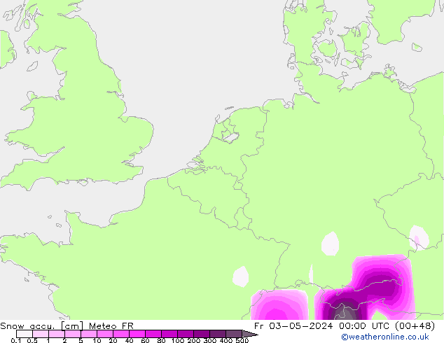 Schneemenge Meteo FR Fr 03.05.2024 00 UTC