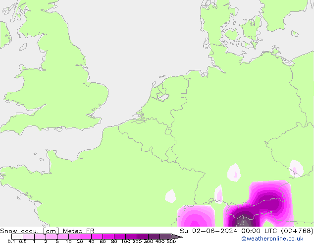 Schneemenge Meteo FR So 02.06.2024 00 UTC