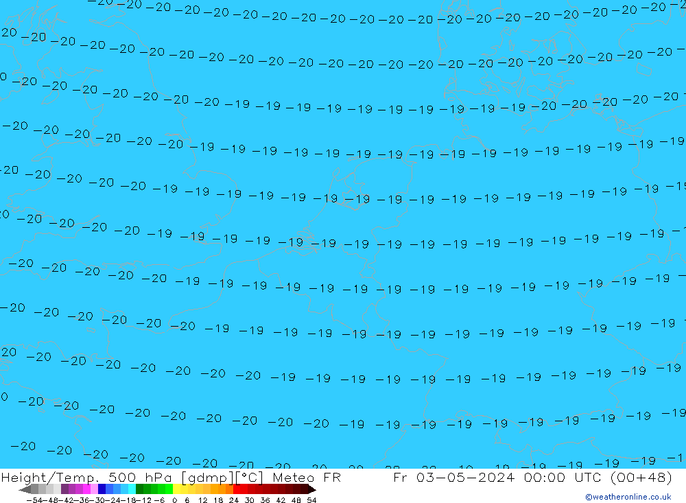 Height/Temp. 500 hPa Meteo FR Fr 03.05.2024 00 UTC