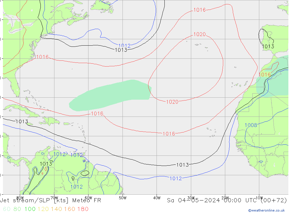 джет/приземное давление Meteo FR сб 04.05.2024 00 UTC