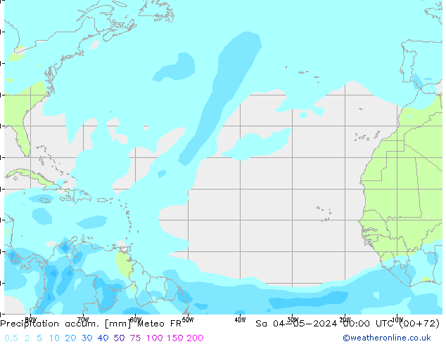 Precipitation accum. Meteo FR so. 04.05.2024 00 UTC