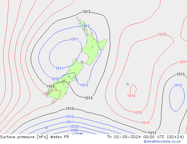 Yer basıncı Meteo FR Per 02.05.2024 00 UTC