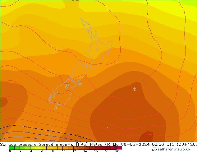 Surface pressure Spread Meteo FR Mo 06.05.2024 00 UTC
