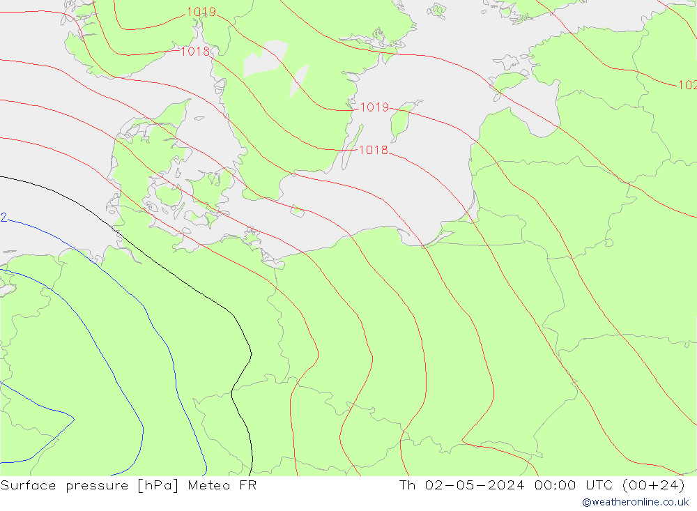 Yer basıncı Meteo FR Per 02.05.2024 00 UTC