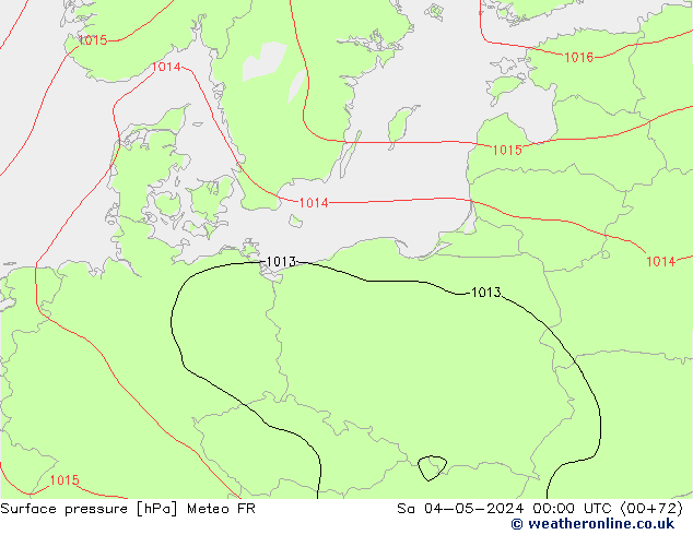 Luchtdruk (Grond) Meteo FR za 04.05.2024 00 UTC