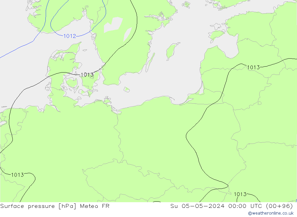 Surface pressure Meteo FR Su 05.05.2024 00 UTC