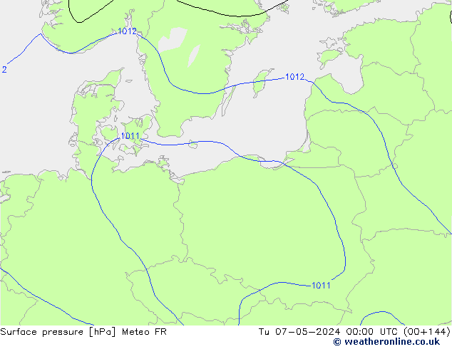 Luchtdruk (Grond) Meteo FR di 07.05.2024 00 UTC
