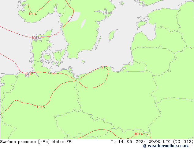 Yer basıncı Meteo FR Sa 14.05.2024 00 UTC
