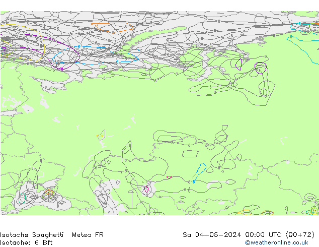 Isotachs Spaghetti Meteo FR Sa 04.05.2024 00 UTC
