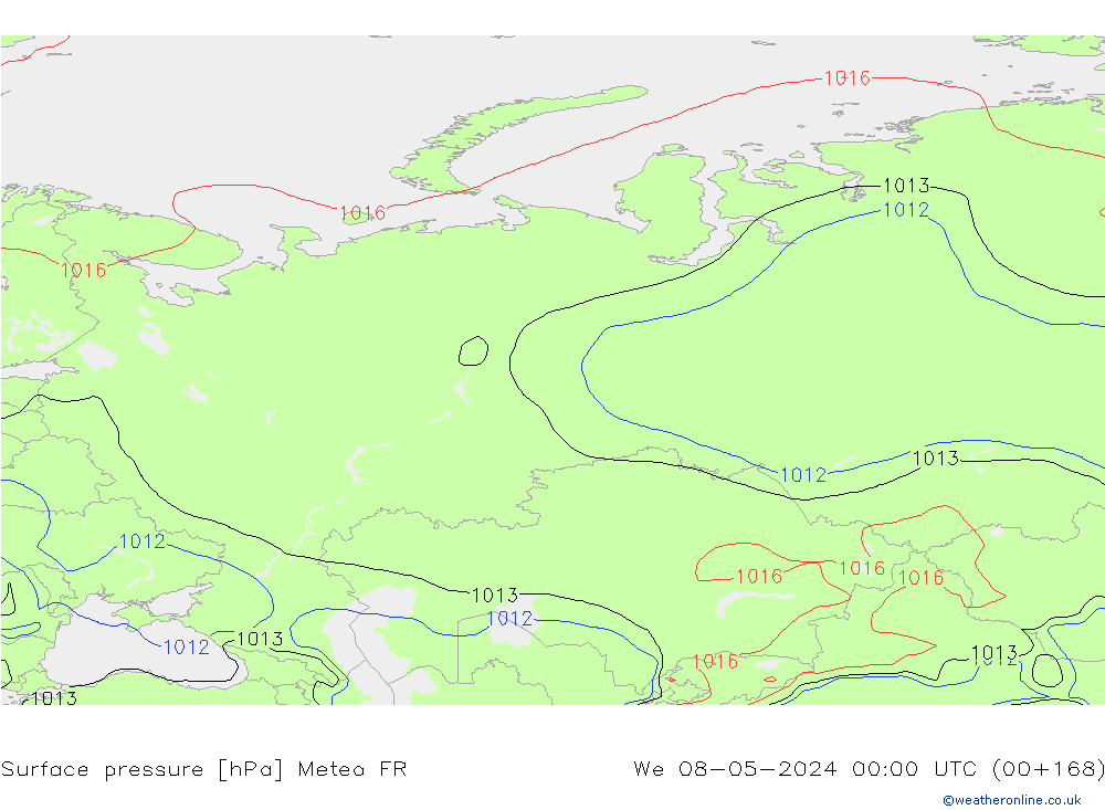 Luchtdruk (Grond) Meteo FR wo 08.05.2024 00 UTC