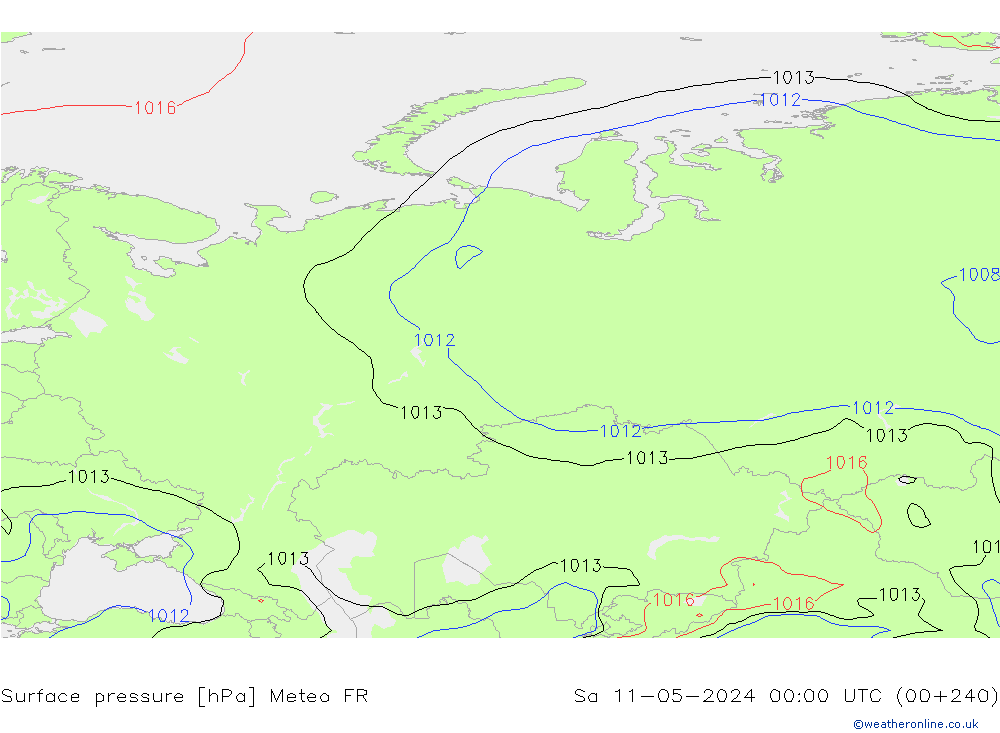 Luchtdruk (Grond) Meteo FR za 11.05.2024 00 UTC