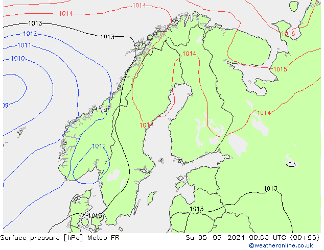Presión superficial Meteo FR dom 05.05.2024 00 UTC