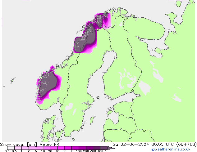 Schneemenge Meteo FR So 02.06.2024 00 UTC