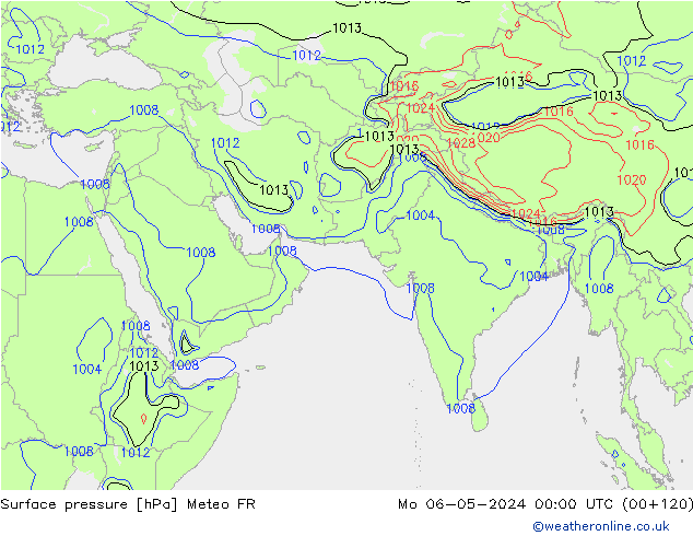 приземное давление Meteo FR пн 06.05.2024 00 UTC