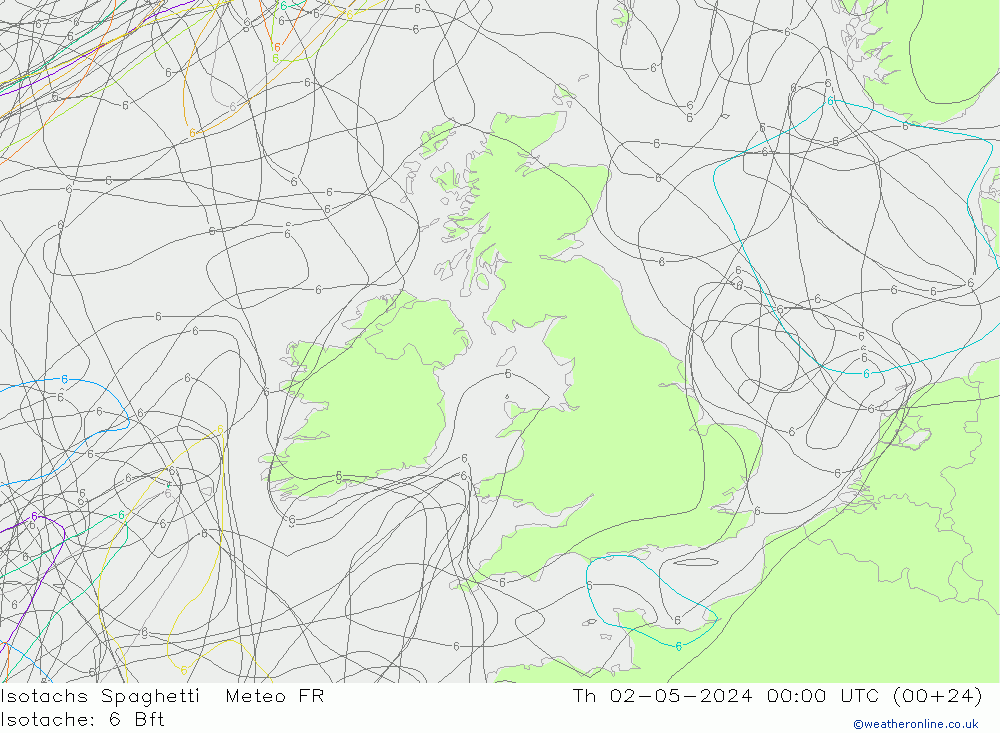 Isotachs Spaghetti Meteo FR Th 02.05.2024 00 UTC