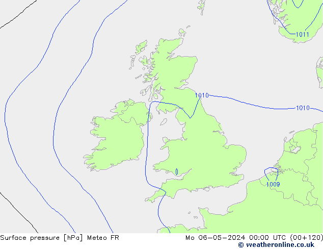 pression de l'air Meteo FR lun 06.05.2024 00 UTC