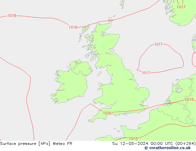 pression de l'air Meteo FR dim 12.05.2024 00 UTC