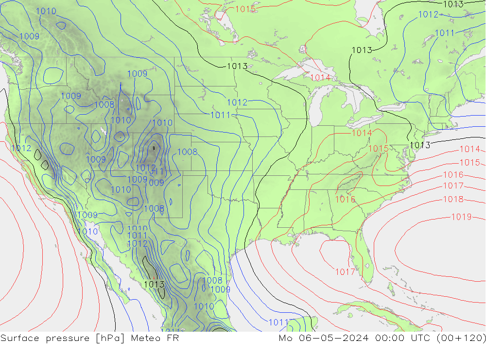 Yer basıncı Meteo FR Pzt 06.05.2024 00 UTC