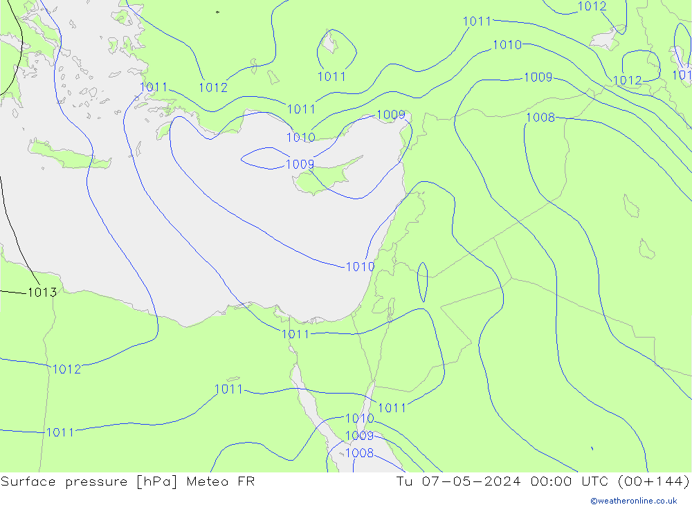 Bodendruck Meteo FR Di 07.05.2024 00 UTC