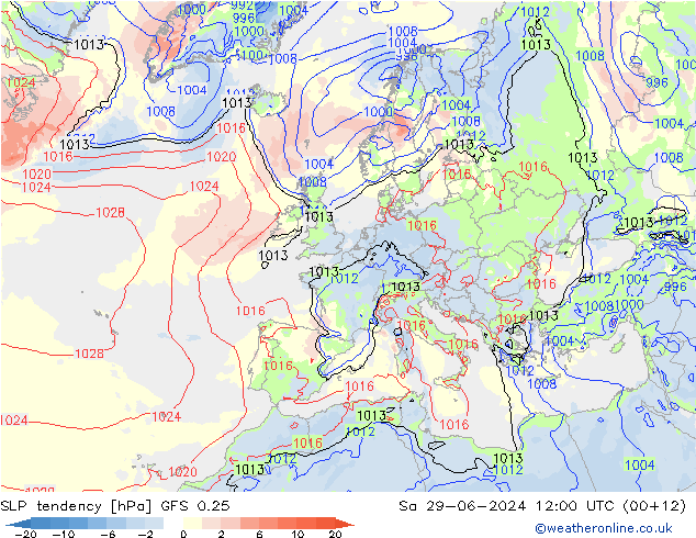 变压 GFS 0.25 星期六 29.06.2024 12 UTC