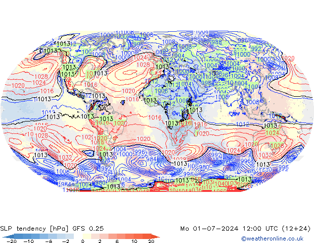 变压 GFS 0.25 星期一 01.07.2024 12 UTC