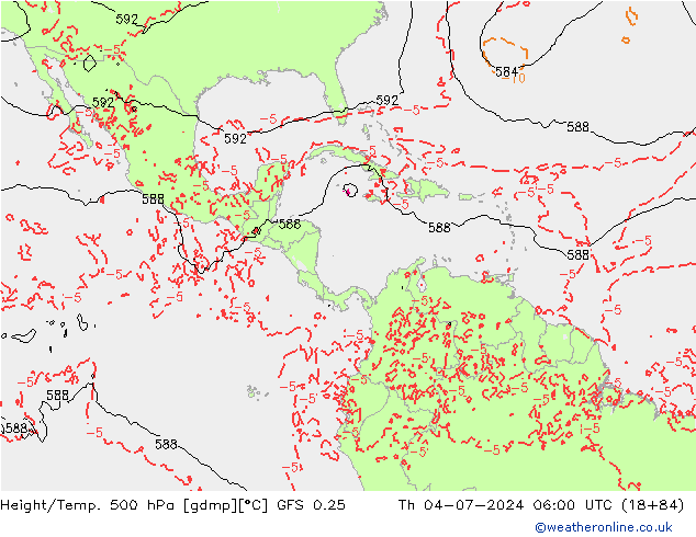 Z500/Regen(+SLP)/Z850 GFS 0.25 do 04.07.2024 06 UTC
