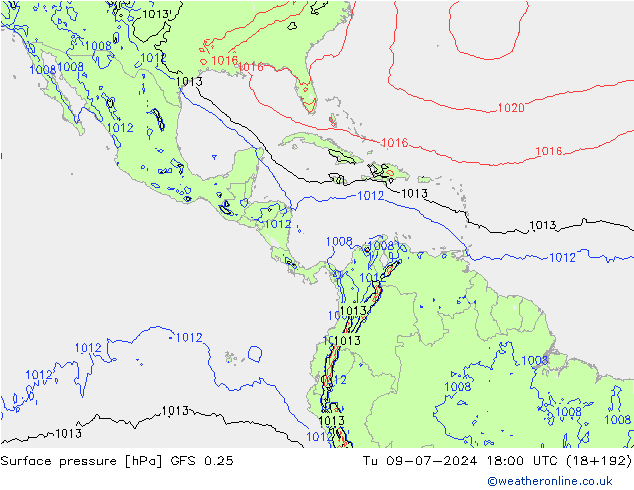 GFS 0.25: di 09.07.2024 18 UTC