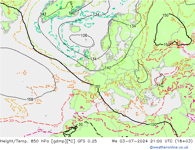 Z500/Rain (+SLP)/Z850 GFS 0.25 星期三 03.07.2024 21 UTC