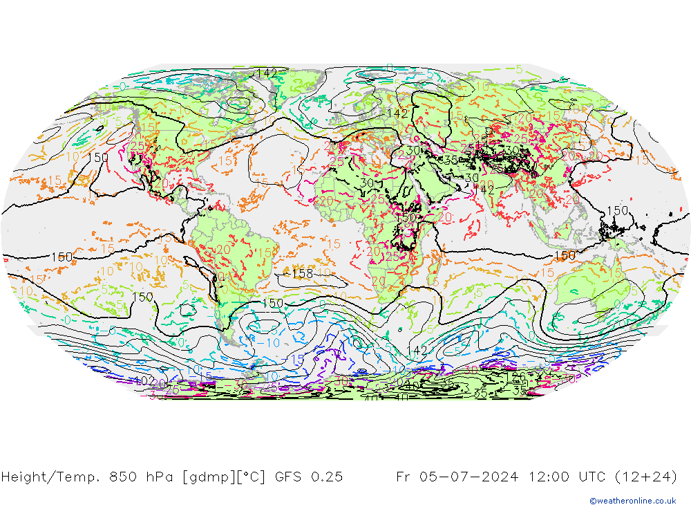Z500/Regen(+SLP)/Z850 GFS 0.25 vr 05.07.2024 12 UTC