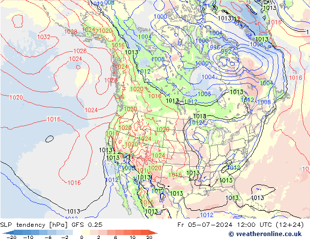 变压 GFS 0.25 星期五 05.07.2024 12 UTC