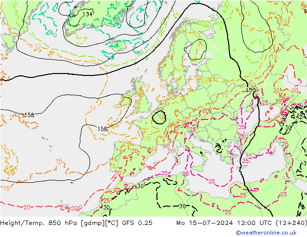 Z500/Regen(+SLP)/Z850 GFS 0.25 ma 15.07.2024 12 UTC